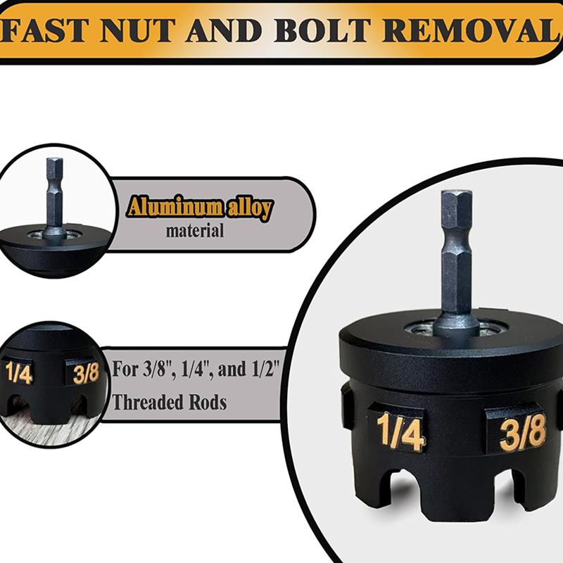 🔥Drill-Ready Nut Tightening & Removal Tool