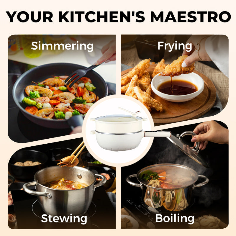 đłNon-stick elektrisk wok för matlagning