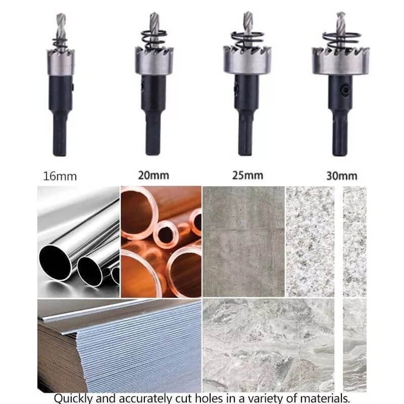 Borrkronesats för metall (5 st)