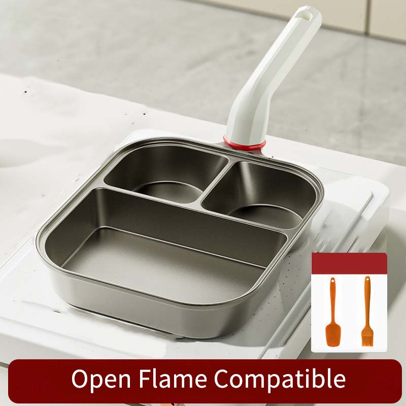 3-i-1 Stekpanna med tre fack