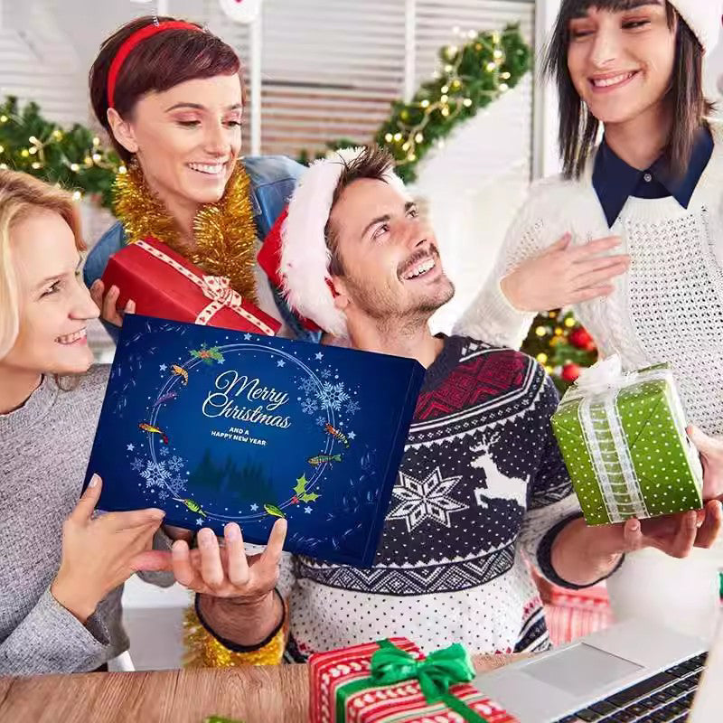 Rejäla Realistiska Fiskedrag med Adventskalender Display Set