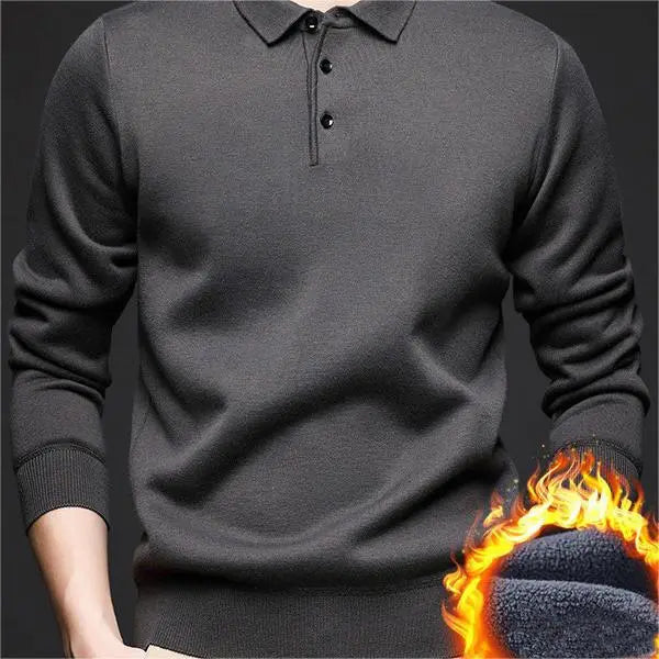 Presentval -Men's Winter Lapel vadderad förtjockad tröja