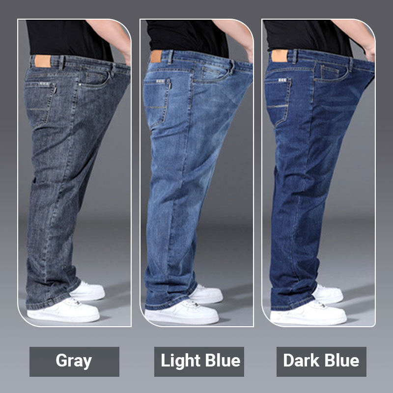 đ„Snygga, lösa jeans med hög stretch och raka ben