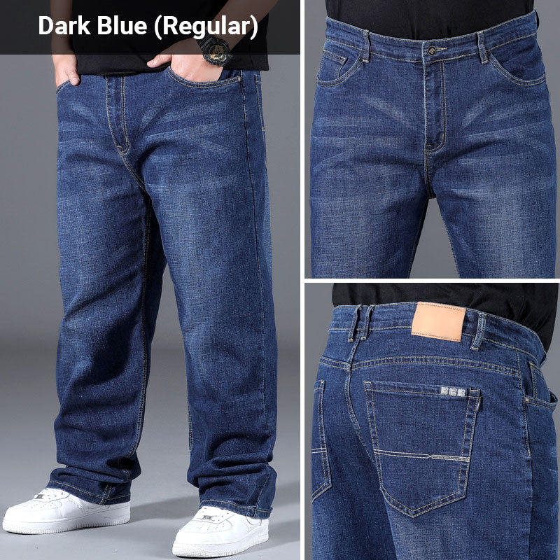 đ„Snygga, lösa jeans med hög stretch och raka ben