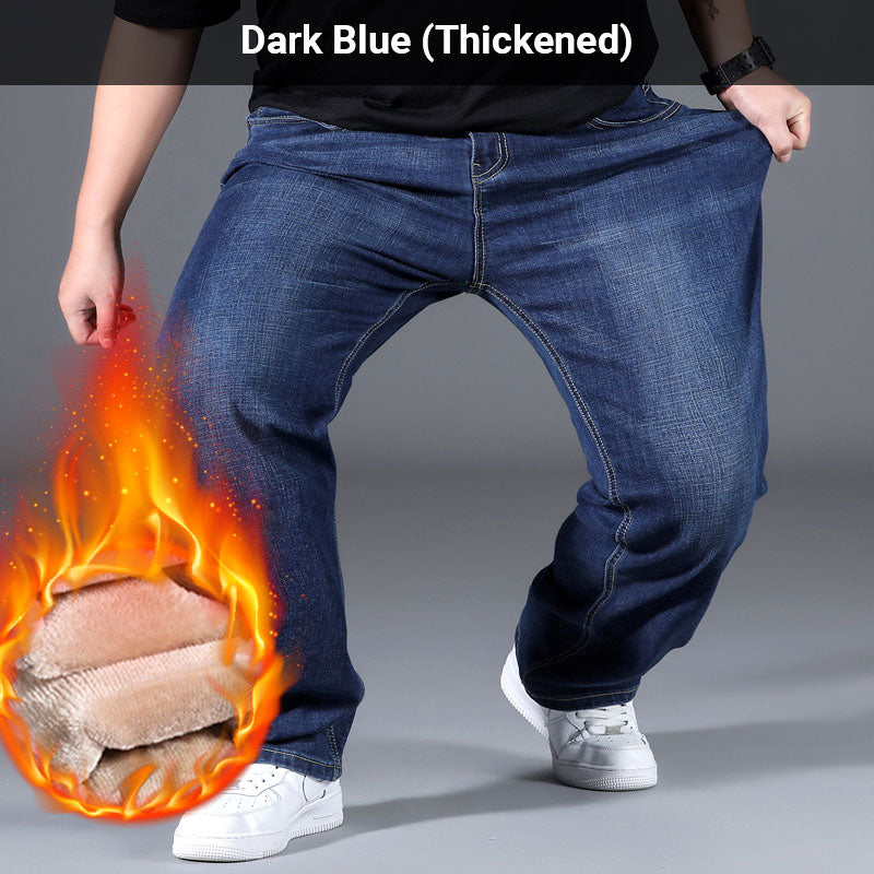 đ„Snygga, lösa jeans med hög stretch och raka ben