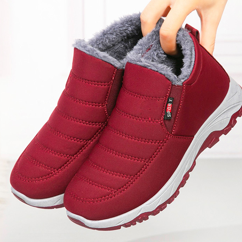 ❄️Vintermåste: Bekväma, varma slip-on-ankelstövlar för damer👢