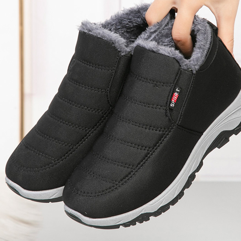 ❄️Vintermåste: Bekväma, varma slip-on-ankelstövlar för damer👢