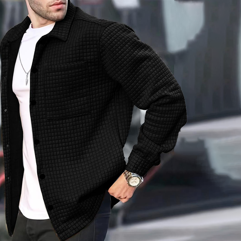 đ„Herrjacka i enfĂ€rgat casual-stil