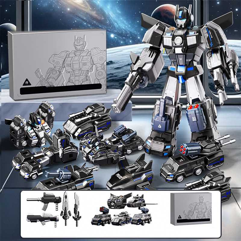 9 i 1 magnetisk transformerande bil och robotleksak