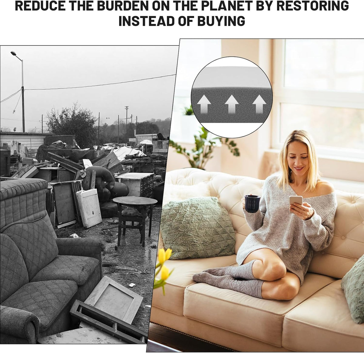 đïž 50 % RABATT NU! đ ïž Soffstöd med högdensitetsskum â Ă„terstĂ€ll fastheten & lindra ryggsmĂ€rtor i alla sittplatser đ
