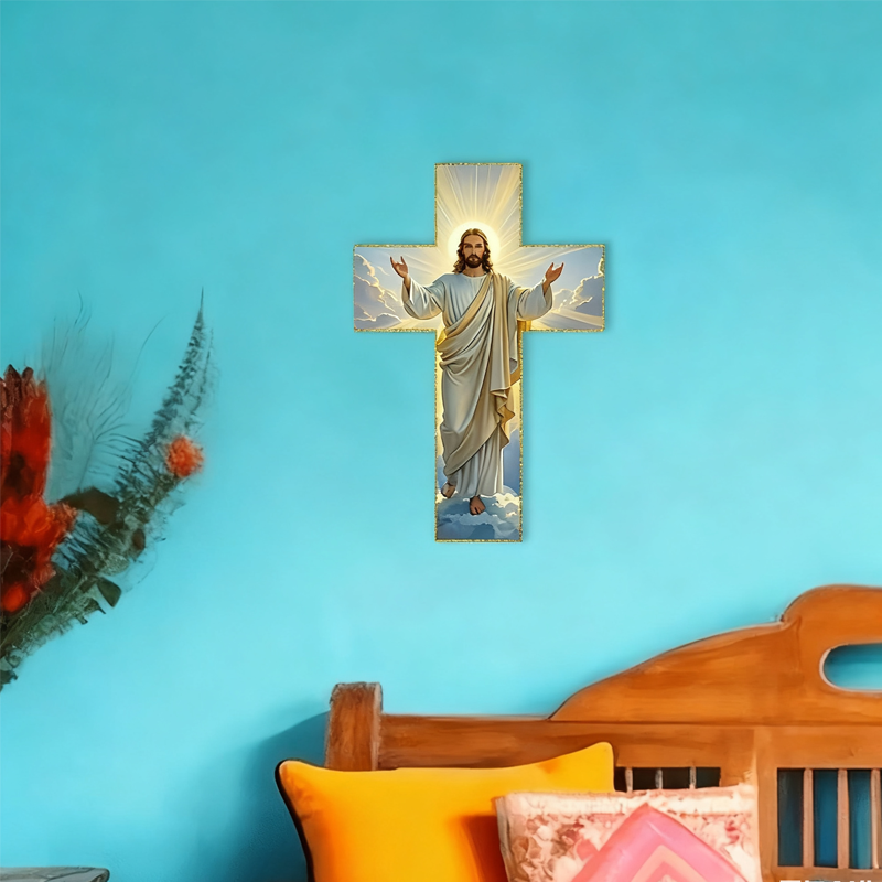 đ„Retro Jesus Kristus vĂ€ggkors dekoration