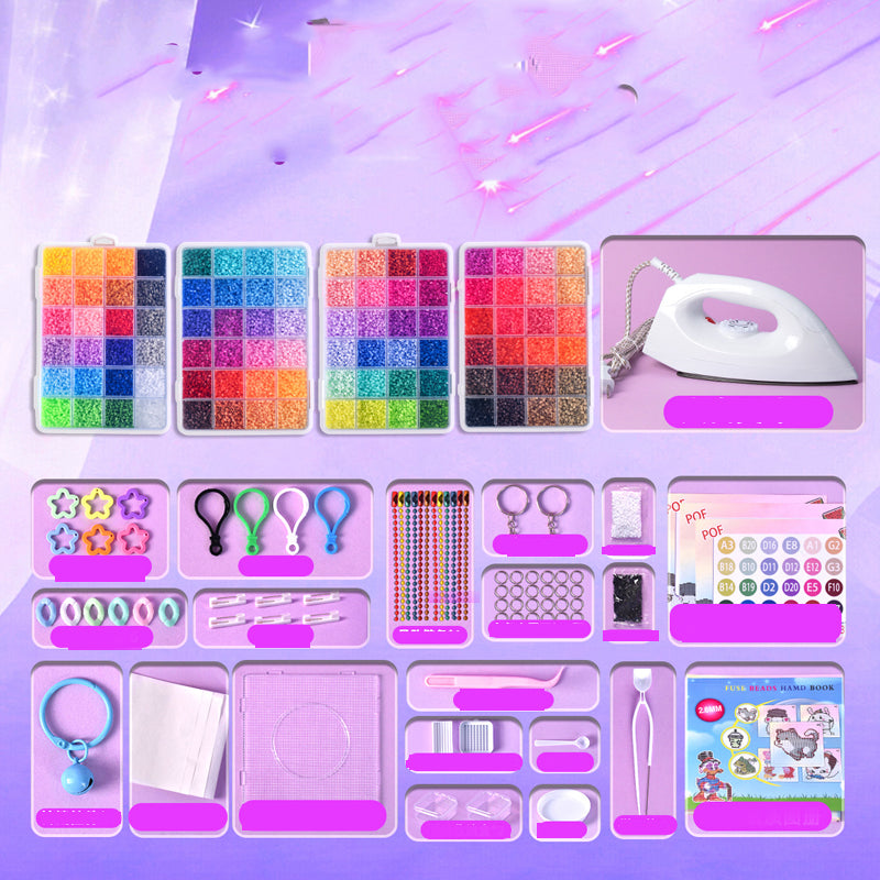 đ„Komplett pysselkit med 96 fĂ€rger av fuse-pĂ€rlor