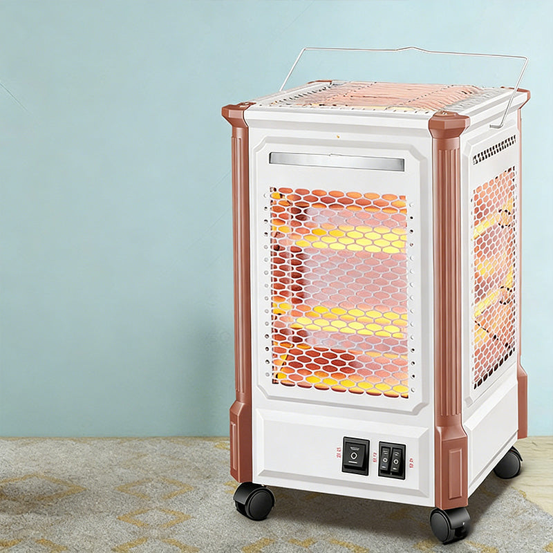 5-sidig bärbar elektrisk värmare med grillplatta