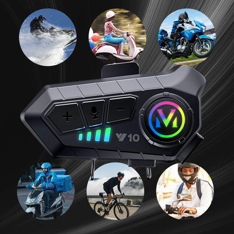 Motorcykel Bluetooth-headset för halv-/helhjälm