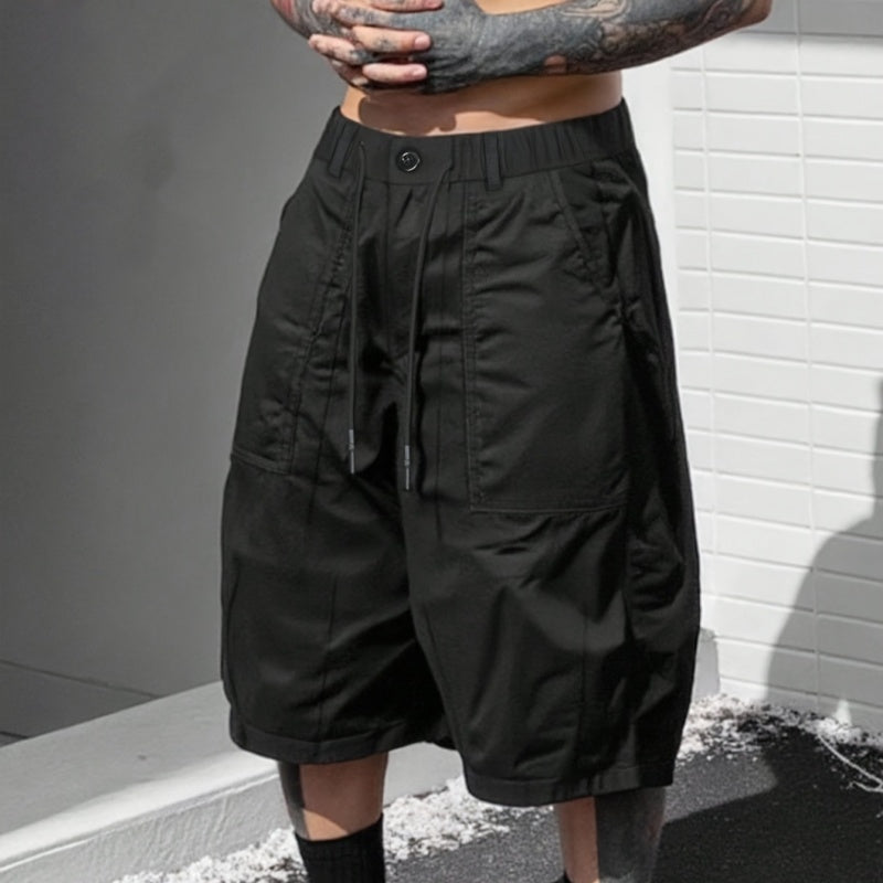 Herr Plus Size Casual Dragsko Capribyxor