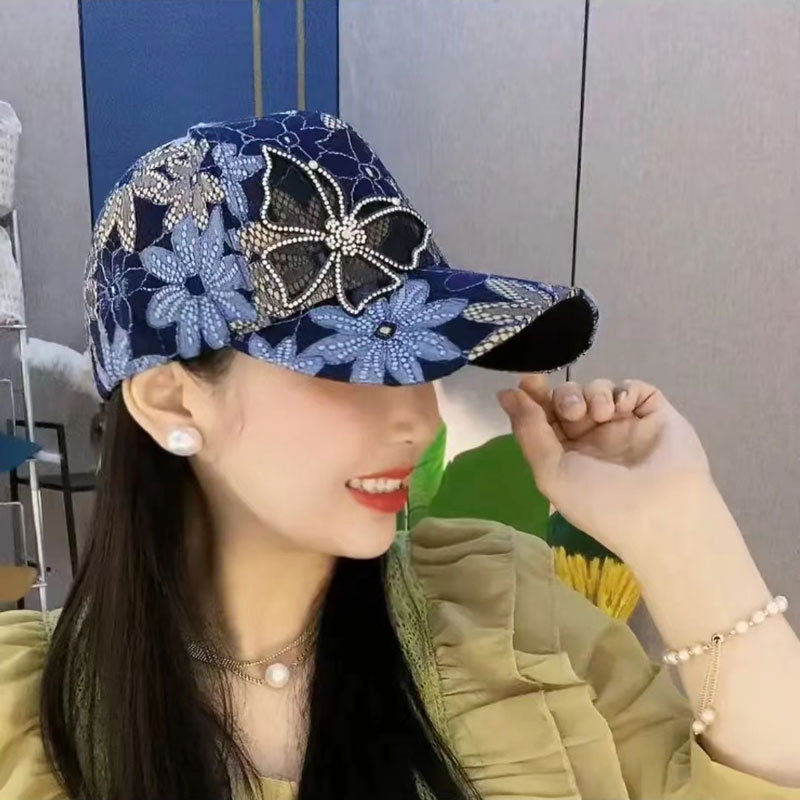 🧢50% RABATT🤩Baseballkepsar i mesh med diamant- och fjärilsmotiv