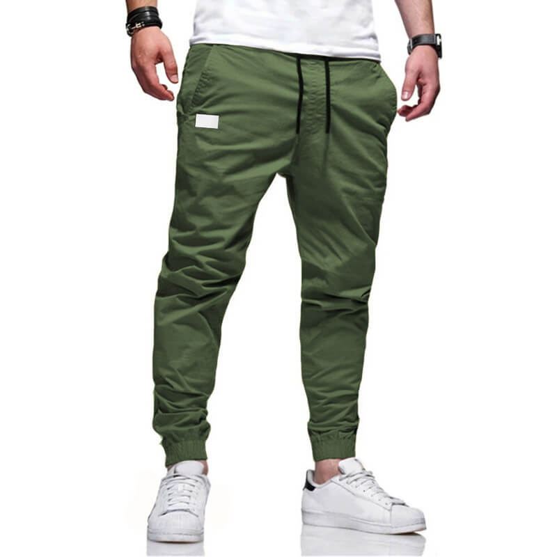 👖 50% RABATT NU! 🏃 Herr Casual Joggers – Dragsko Elastisk Midja, Slim Fit & Hög Stretch – Perfekt För Alla Årstider 🌧️