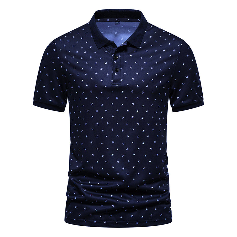Kortärmad mönstrad T-shirt för män