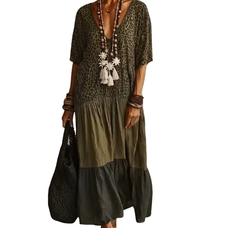 đš Dam boho-klĂ€nning â unikt mönster, mjuka volanger & handgjord kĂ€nsla, perfekt för dig som Ă€lskar individuell stil & naturmaterial đ§Ą