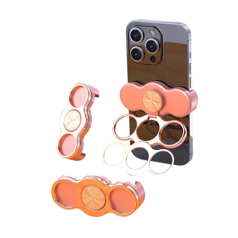 Mångfunktionell 4-ring magnetisk telefonhållare & ställ