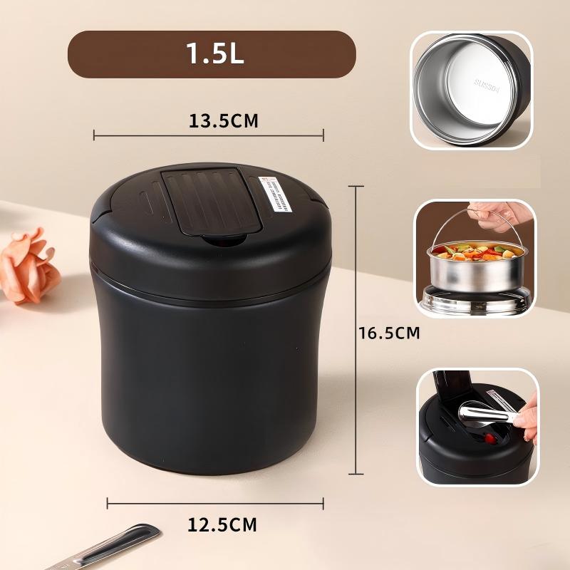 đ± 50% RABATT NU! đ„ Vakuumisolerad Matburk med HopfĂ€llbar Sked â HĂ„ller Maten Varm â Perfekt för Jobb, Skola & Picknick đż