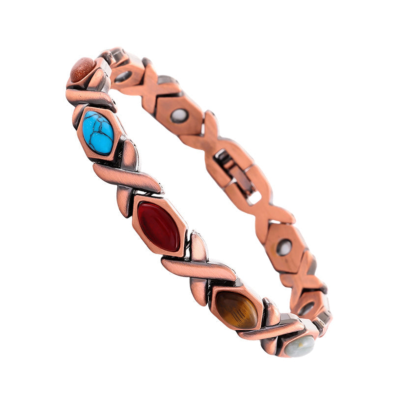 đč 50% RABATT NU! đčAntikt kopparfĂ€rgat magnetiskt stenarmband