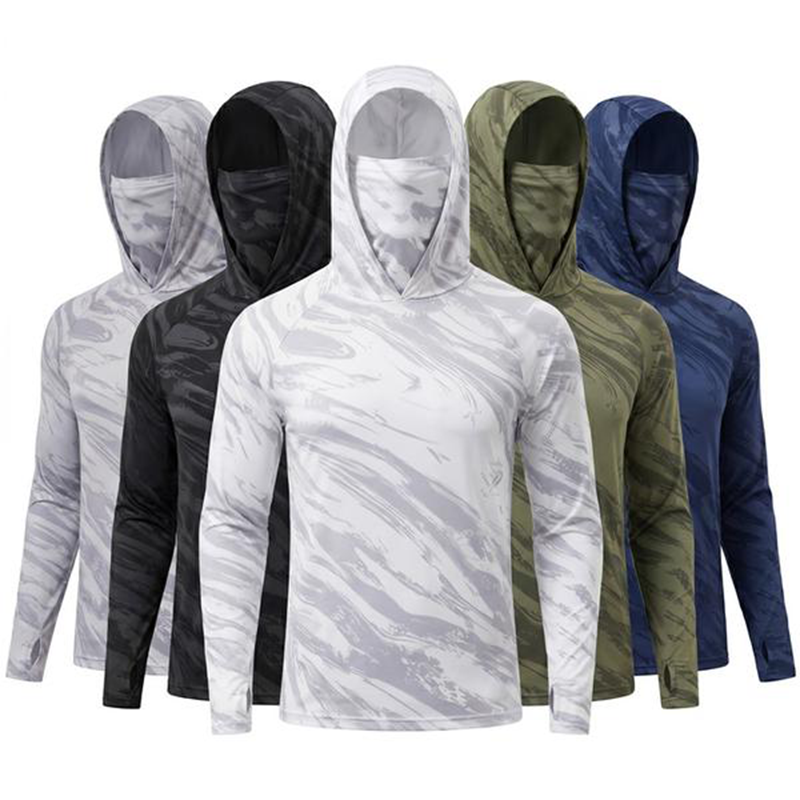 Herr 5-pack UV-skydd Hooded Solskjortor