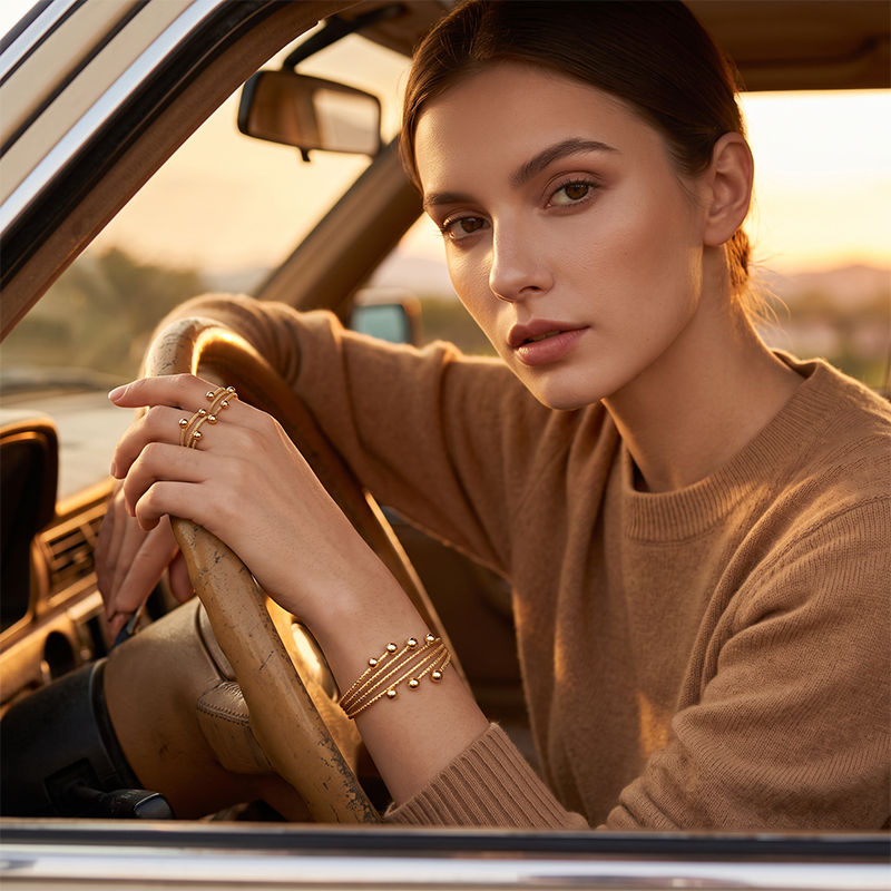 đ 50% RABATT NU! đ Sparkle Wrap-armbandsset för Damer â Glittrande Ring & Armband â Perfekt för Vardag & Fest â Justerbart & BekvĂ€mt đ