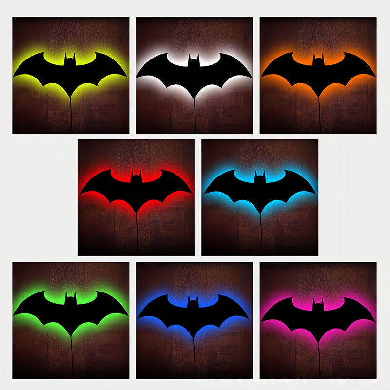 🦇 50% RABATT! 🎃 3D LED-Fladdermöss Halloween-Dekoration – Lila Ljus, Hängande & Väggklistrad – Kuslig Atmosfär för Hem & Fest 🌙