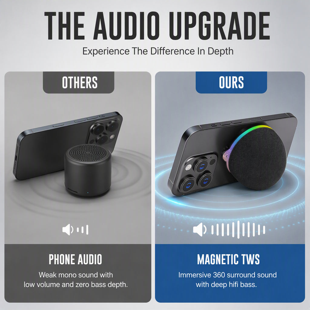 đąđą50% RABATT NU!! â°Magnetisk Mini Bluetooth-högtalare med RGB Omgivningsljus