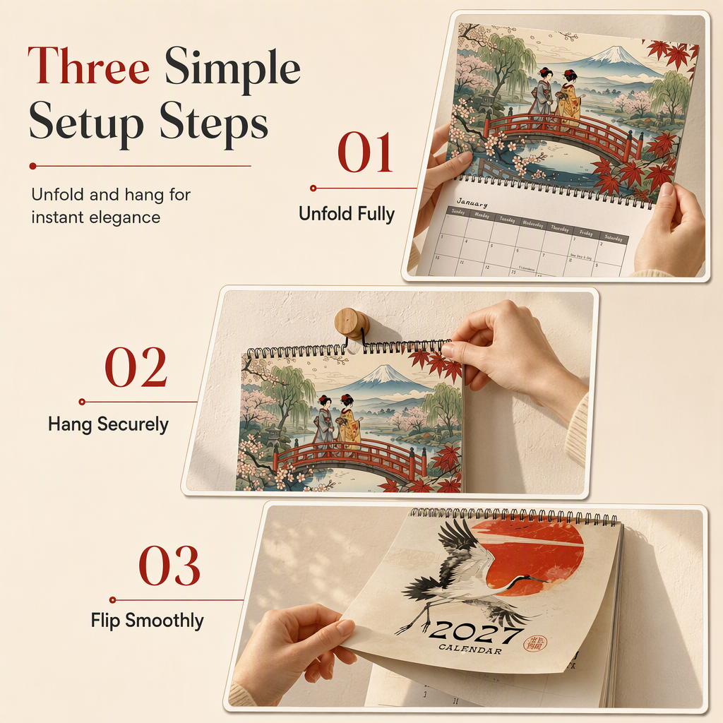 Hanging Wall Calendar for Home and Office