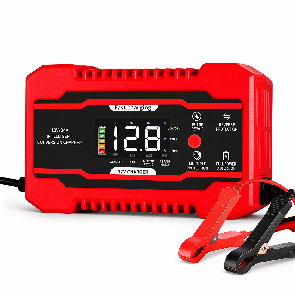 Smart 12V 6A Batteriladdare och Pulsladdare för Bil & Motorcykel