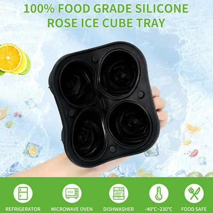 2-pack 3D-isformar i form av rosor