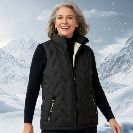 💖HOT SALE 50% RABATT✨️❄️Unisex vintervarm casual ärmlös quiltad väst med fleecefoder