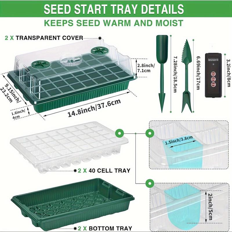 💎60% RABATT! 💎 Groningsbrickor med odlingsljus – Fuktighetskontroll, transparent och fullspektrumljus 🌱💡