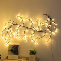 🌿 50% RABATT! 💡 LED-ljusslinga i rankdesign – 144 LEDs, 2,3 m, dimbar & IP55 – Perfekt för trädgård, balkong, rum & fester ✨