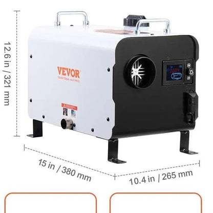 8 kW dieselvärmare, 12 V/24 V allt-i-ett-dieselvärmare, Bluetooth-APP-styrning, fjärrkontroll och display, CO-larm, snabb uppvärmning