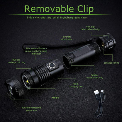 🔥Vattentät laser militär ficklampa