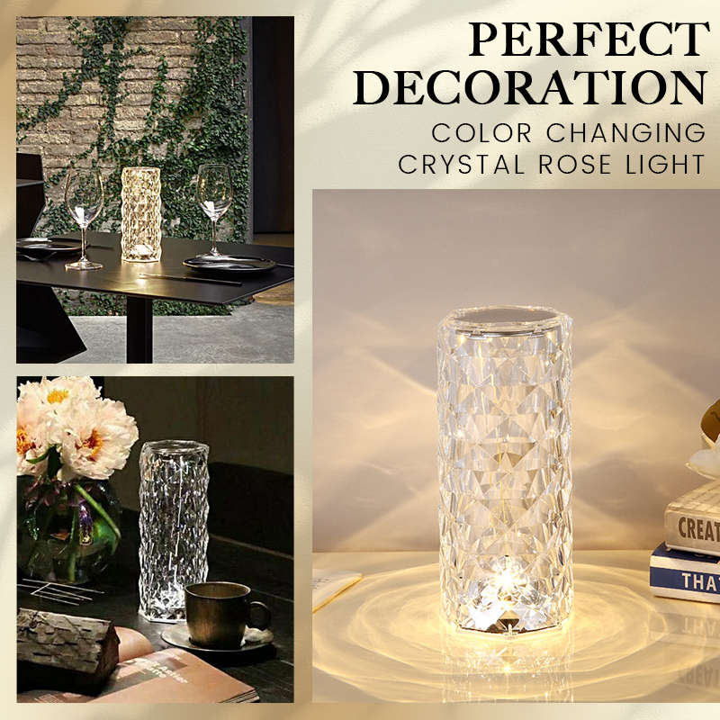 🎁Begränsad tid 50 % rabatt💥🎁Touch Rose Crystal Lamp