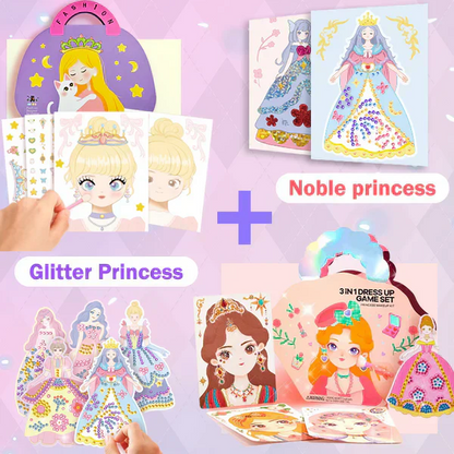 👑 SISTA DAGEN 50% RABATT! ✨ Fantasy 3-i-1 Prinsesspelset - Inkluderar Kronor, Trollspön & Smink för Oförglömlig Rollspelslek 🧚‍♀️✨