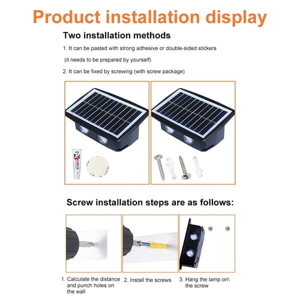 ✨ Erbjudande under begränsad tid ✨- Solcellsvägglampa för utomhusbruk