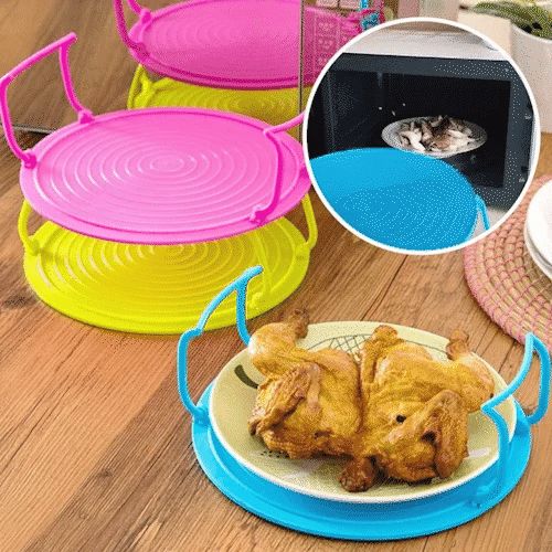 🍽️ 50% RABATT NU! ⏰ Hopfällbar mikrovågsugnsställ – skapar extra nivå, halkfri yta & greppvänliga handtag – perfekt för flexibel uppvärmning i köket 🥘✨