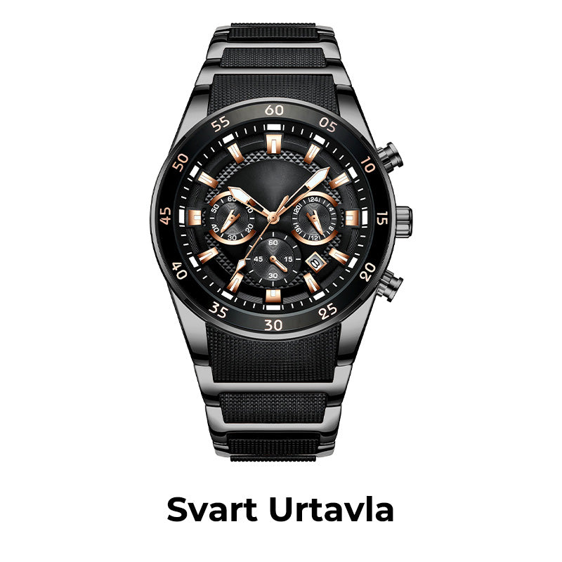 ⌚ Vattentät Multifunktionell Kvartsklocka för Män 🌊