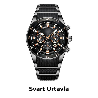 ⌚ Vattentät Multifunktionell Kvartsklocka för Män 🌊