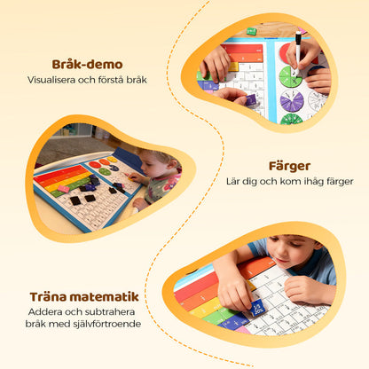 🧩 50% RABATT! 🧲 Montessori Fraktionspussel – Magnetiska Delar, Pedagogiskt & Utvecklar Matematikförståelse ✨