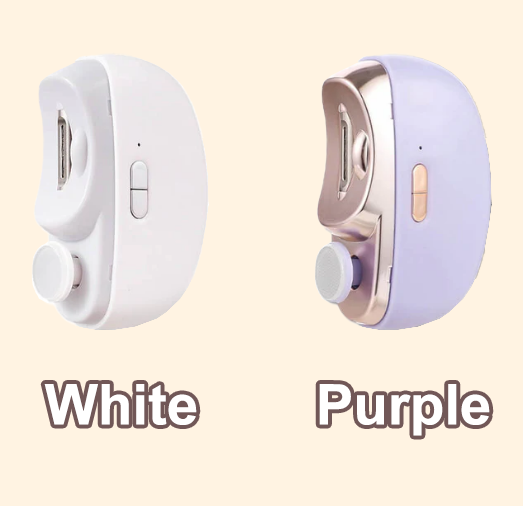 🎁 Perfekt för alla åldrar 👵👶 3-i-1 Automatisk Elektrisk Nagelklippare med Polering - 🌟Säker & Bekväm🌟
