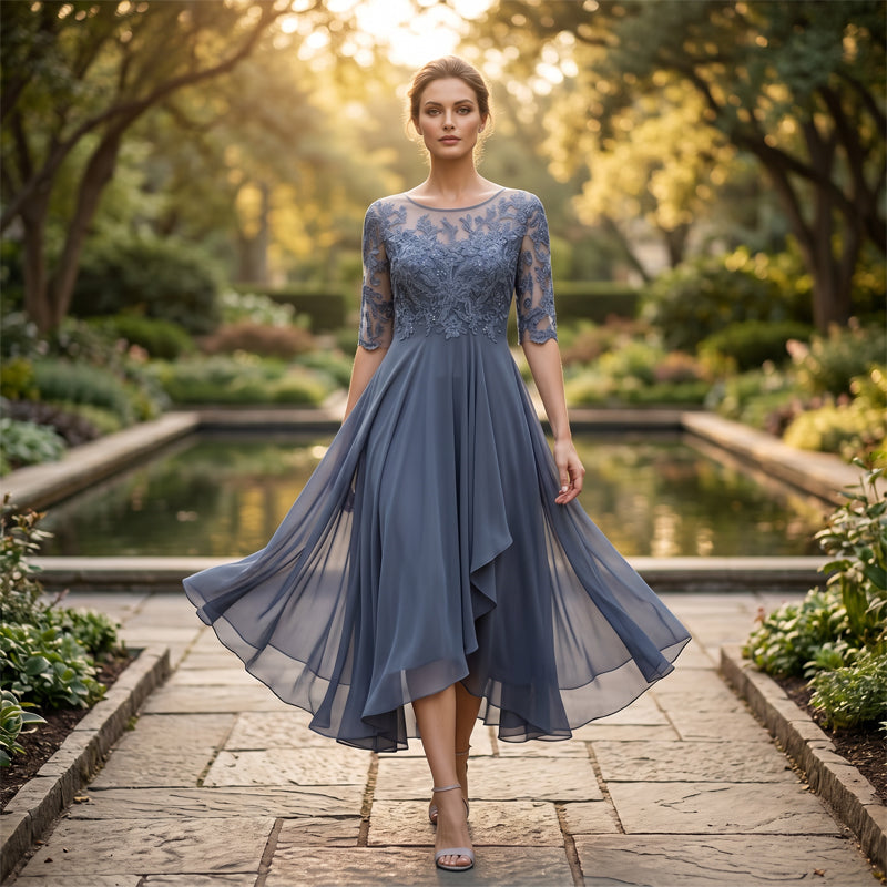 💖NYTT ARRIVAL BEGRÄNSAD TID ERBJUDANDE💖Elegant broderi Cocktail Flowy Klänning