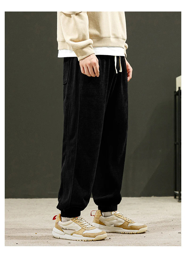 Corduroy-tyg, unisex, mjuk, avslappnad byxa
