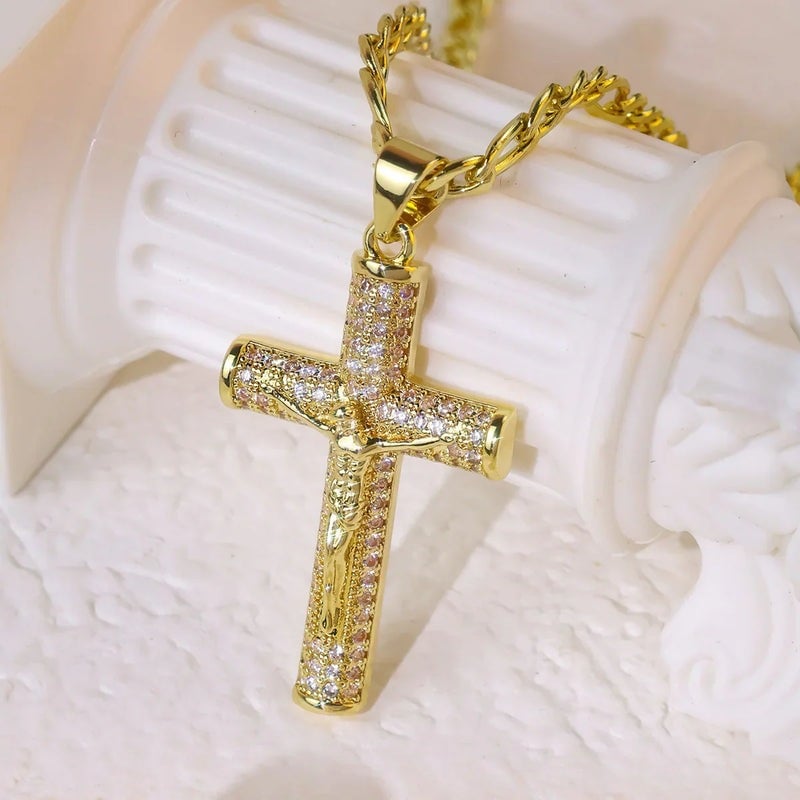 ✝️ 50% RABATT! 🙏 Halsband med Jesuskrucifixhänge – Klassiskt Design, Högglans Finish & Perfekt Som En Meningsfull Accessoar Eller Gåva 🕊️