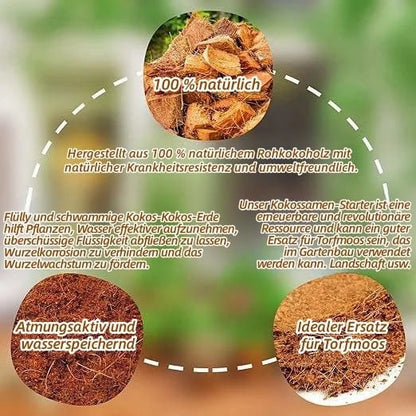 🔈🔈60% RABATT NU🥥Ekologisk kokosnöt för växter🌱